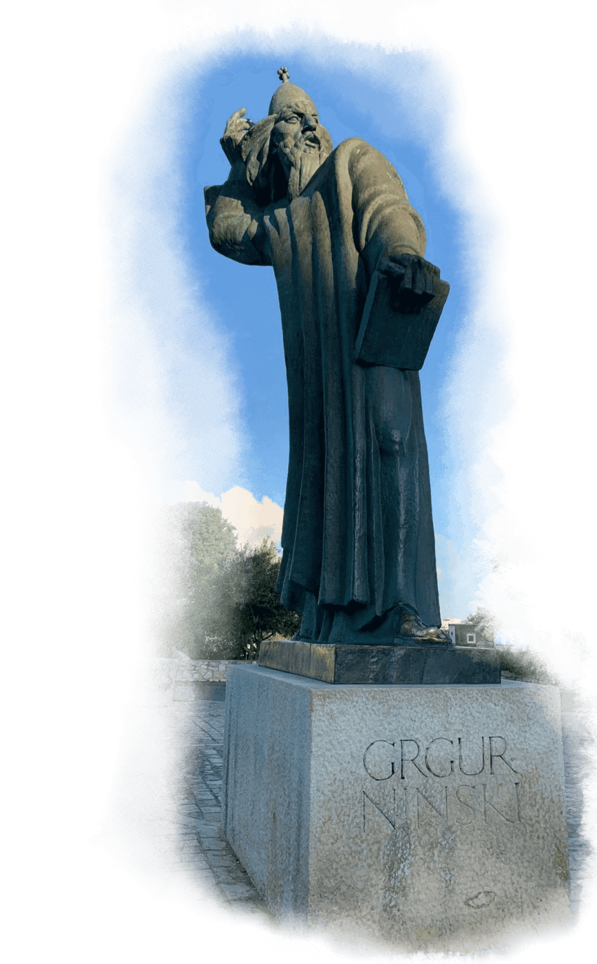 Ein Bild der Statue des Heiligen Gregor